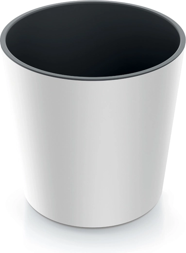 Cache-pot Urbi Round avec insert 25 cm blanc
