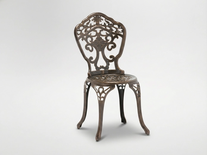 Chaise de jardin en aluminium Danbury, finition bronze antique