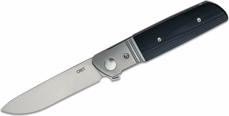 CRKT Bamboozled couteau de poche noir à ouverture assistée, D2, G10
