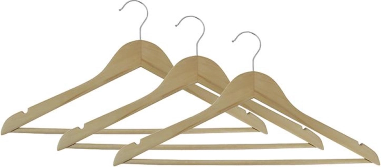 Cintres en bois pour vêtements Toro, 3 pièces