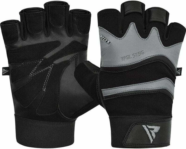 Gants de fitness en cuir RDX gris XXL