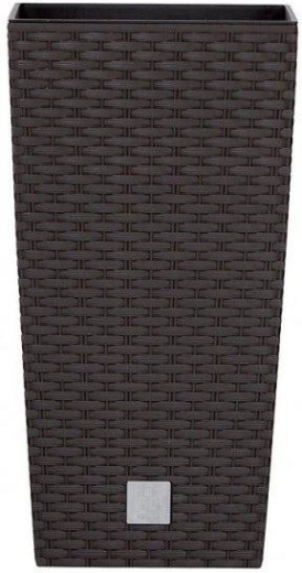 Pot Rato Square brun foncé 40 × 40 × 75 cm