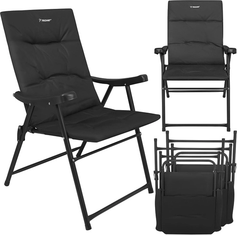 Chaises de camping pliantes TRIZAND, lot de 2, 59 × 70 × 91 cm avec accoudoirs