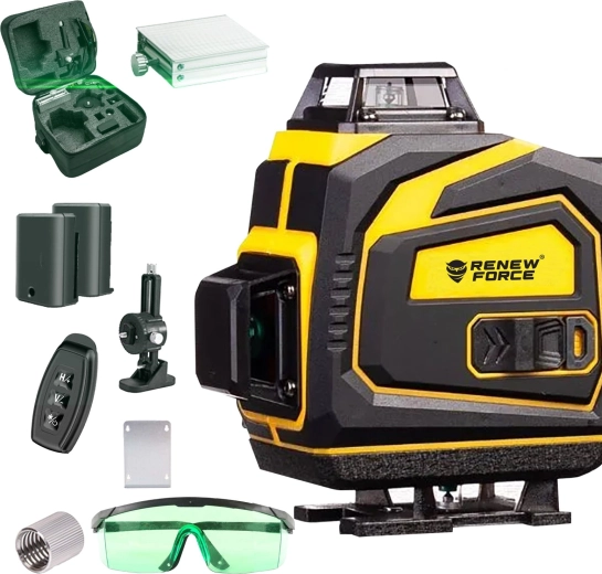 Niveau laser croisé 360° 3D Renew Force LL59P avec laser vert