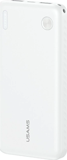 Batterie externe USAMS PB83 10000 mAh avec PD, 2× USB‑A et USB‑C – blanc