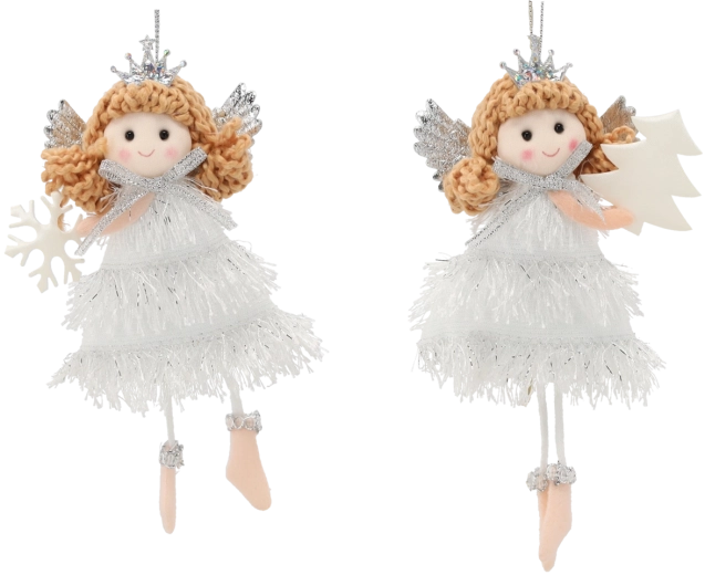 Décoration de Noël suspendue ange 8 × 16 cm