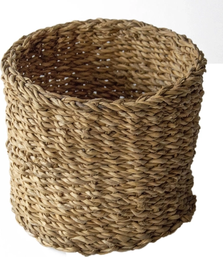 Panier rond en herbier marin moyen 21 × 18 cm