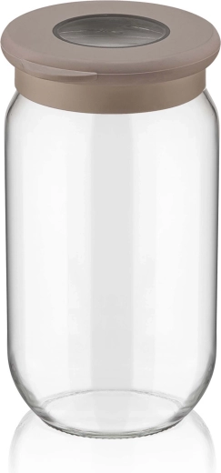 Bocal en verre avec couvercle en plastique 1 l