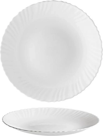 Assiette de table Titan en verre opale 24 cm