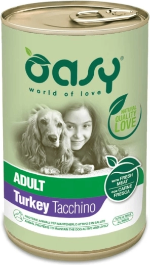 Oasy pâté pour chiens adultes à la dinde 400 g