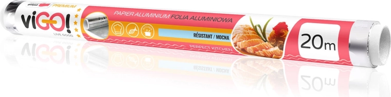 Feuille d’aluminium 20 m x 29 cm, 10 µm