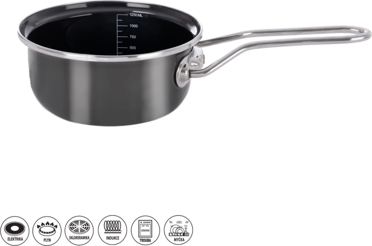 Casserole émaillée Orion Metalic 18 cm, 1,25 l