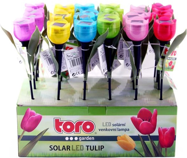 Lampe LED solaire tulipe 30,5 cm