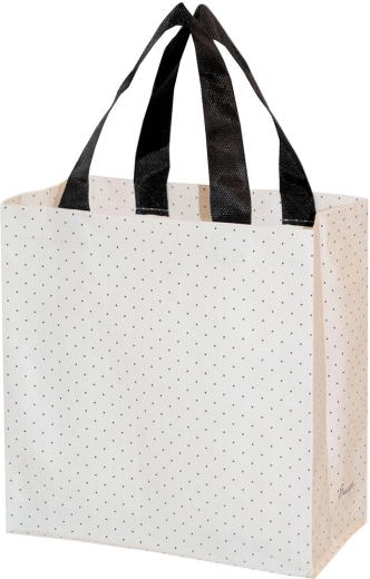 Sac de courses 27 × 27 × 15 cm, motif à pois, polypropylène tissé laminé