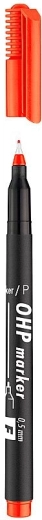 Marqueur permanent ICO OHP F rouge 0,5 mm