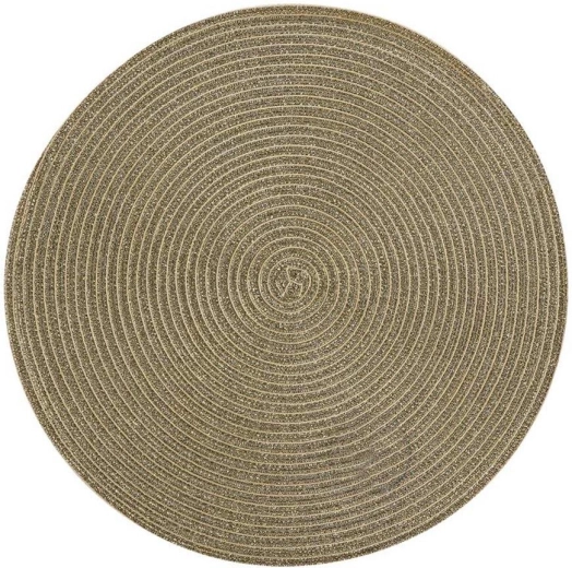 Set de table rond en paille dorée 38 cm
