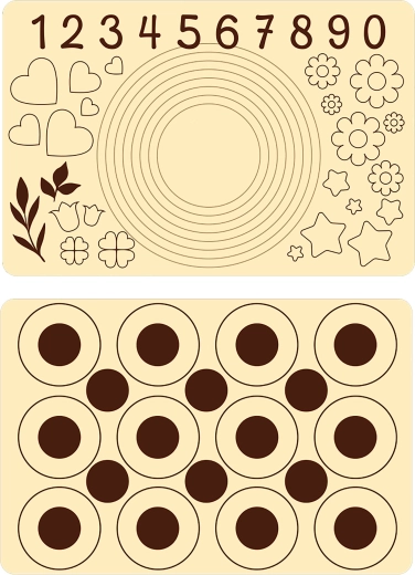 Tapis de cuisson en silicone 60 × 40 cm crème