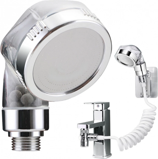 Pommeau de douche universel avec robinet de salle de bain