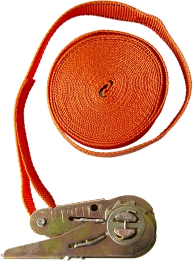 Sangle d’arrimage à cliquet 25 mm, longueur 5 m, capacité 115 kg