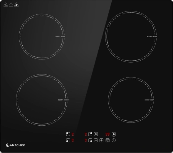 Table de cuisson à induction encastrable AMZCHEF 4 zones 60 cm