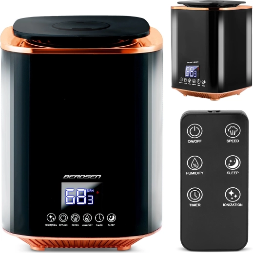 Humidificateur d’air ultrasonique noir Berdsen avec ionisation