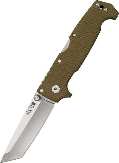 Cold Steel SR1 Tanto – couteau de poche G10, vert, lame 10,1 cm