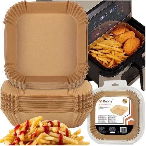 Feuilles en papier pour friteuse à air Ruhhy 16 × 16 cm, 100 pcs