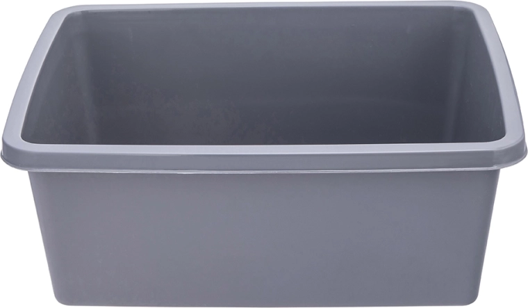 Bac rectangulaire en plastique 11 l gris