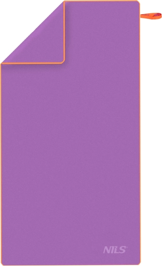 Serviette en microfibre à séchage rapide NILS, violet‑orange