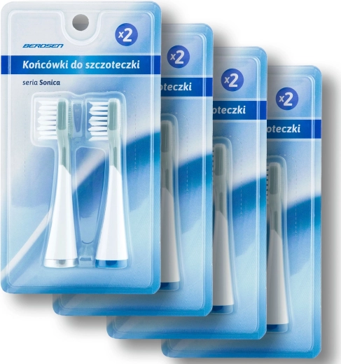 Têtes de rechange pour brosse à dents sonique BERDSEN, 8 pcs