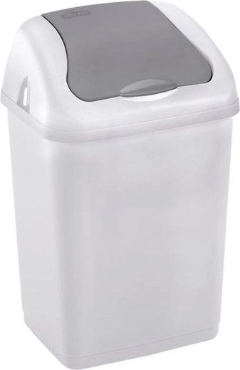 Poubelle en plastique avec couvercle basculant auto-fermante HEIDRUN 9 l