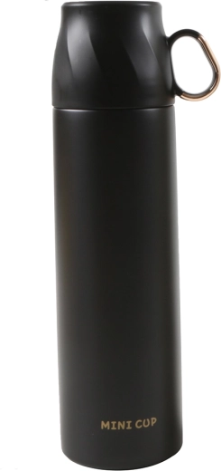 Thermos Altom Design avec couvercle en forme de tasse 500 ml noir avec détails dorés
