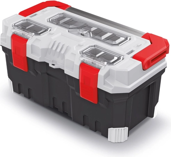 Mallette à outils en plastique avec poignée métallique TITAN PLUS 496 × 258 × 240 mm, gris