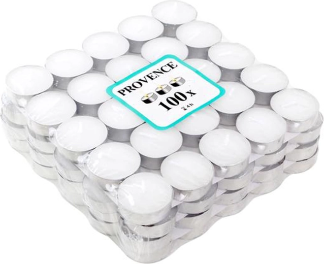 Bougies chauffe-plat PROVENCE blanches 100 pcs