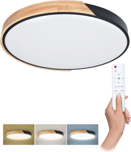 Solight luminaire LED de plafond/mural Polia avec télécommande 46 W 3220 lm 40 cm dimmable CCT