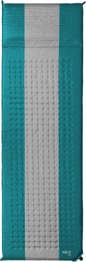 Matelas autogonflant avec oreiller NILS Camp vert