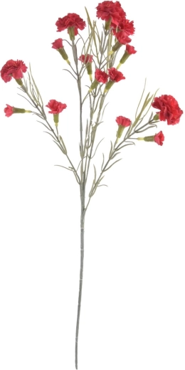 Œillet artificiel rouge 63 cm
