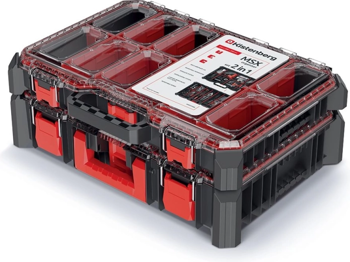 Ensemble d’organiseurs en plastique 54,3 × 39 × 20 cm – noir