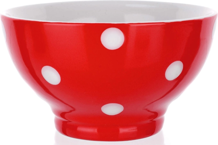 Bol en céramique à pois 13 cm – rouge