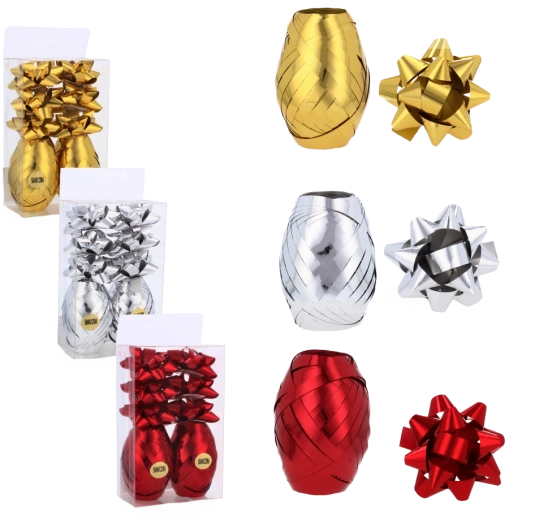 Kit d’emballage cadeau – rubans et petits nœuds 6 cm