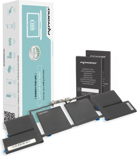 Batterie Movano A1820 pour Apple MacBook Pro 15" (A1707) 6667 mAh 76 Wh