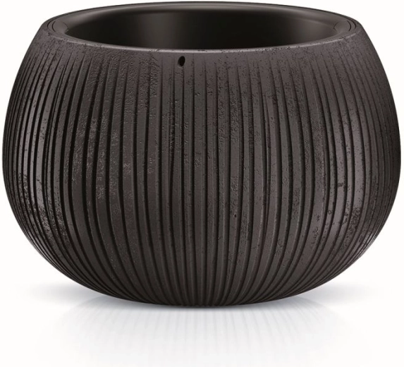 Cache-pot avec insert Beton Bowl 29 cm – noir