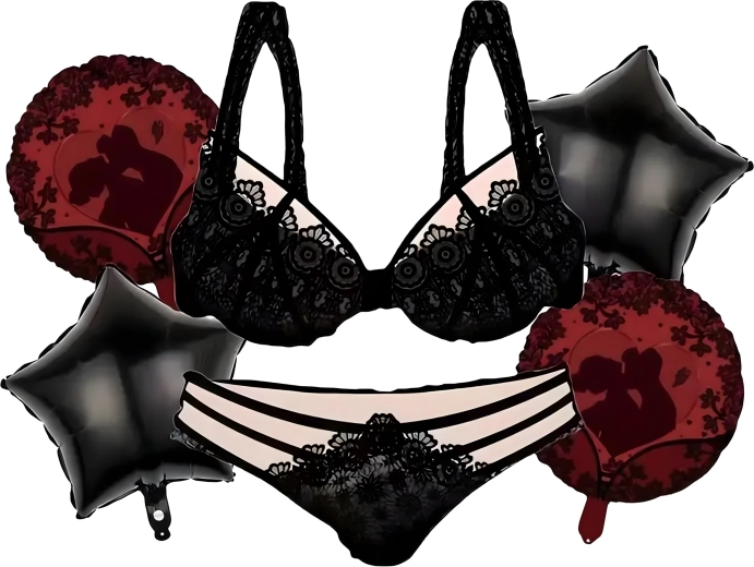 Set de ballons pour enterrement de vie de jeune fille lingerie 6 pcs