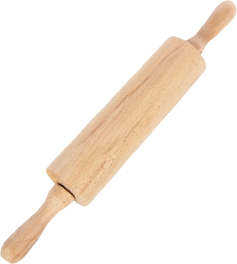 Rouleau à pâtisserie en bois avec poignées rotatives