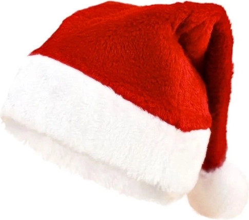 Bonnet de Noël du Père Noël – bonnet en peluche universel avec pompon