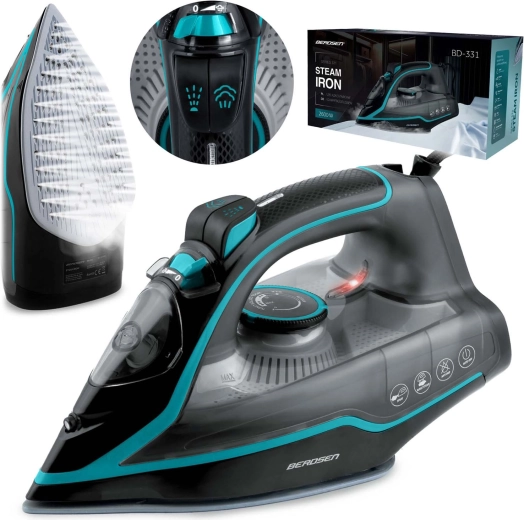 Fer à vapeur 2600 W avec semelle en céramique BERDSEN BD-331
