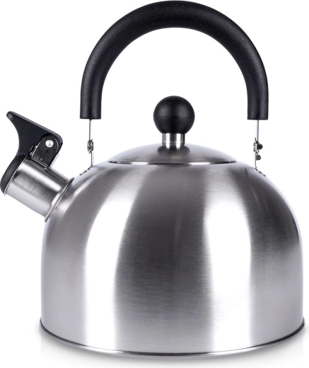 Bouilloire en acier inoxydable avec sifflet, argentée, 1,5 l Orion