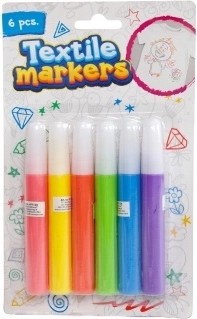Feutres pour textile – set de 6 couleurs