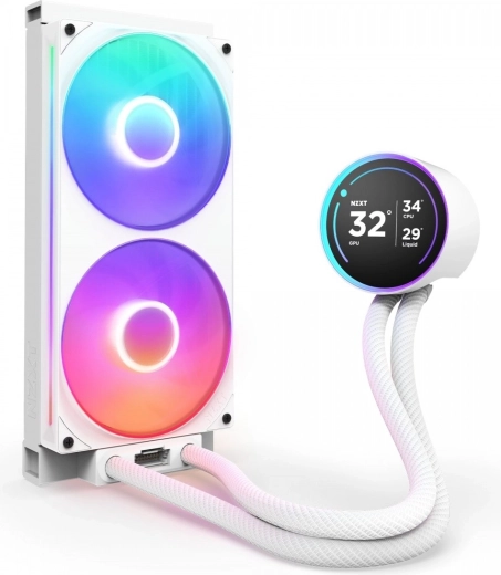 Refroidissement liquide NZXT Kraken Elite 280 RGB v2 LCD blanc