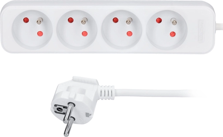 Câble de rallonge Solight avec 4 prises 2 m blanc